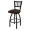 Holland Bar Stool Co 30" Swivel Bar Stool, Black Wrinkle, Rein Coffee Seat 81030BW025 - alternate 1
